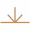 Ekena Millwork Saratoga Timber Gable Bracket, Western Red Cedar, 84"W x 45"H x 1 1/2"D x 3 1/2"F, 13/12 Pitch GBW084X45X0204SAR00SWR - alternate 1